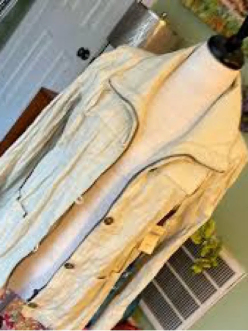 Coldwater Creek Crinkle Twill Jacket Lightweight Travel Metallic Sheen Size M
